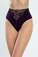 Romantic thong, high waist, floral lace, belly control